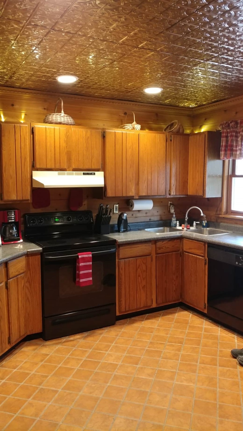 Modern Kitchen With Wooden Cabinets